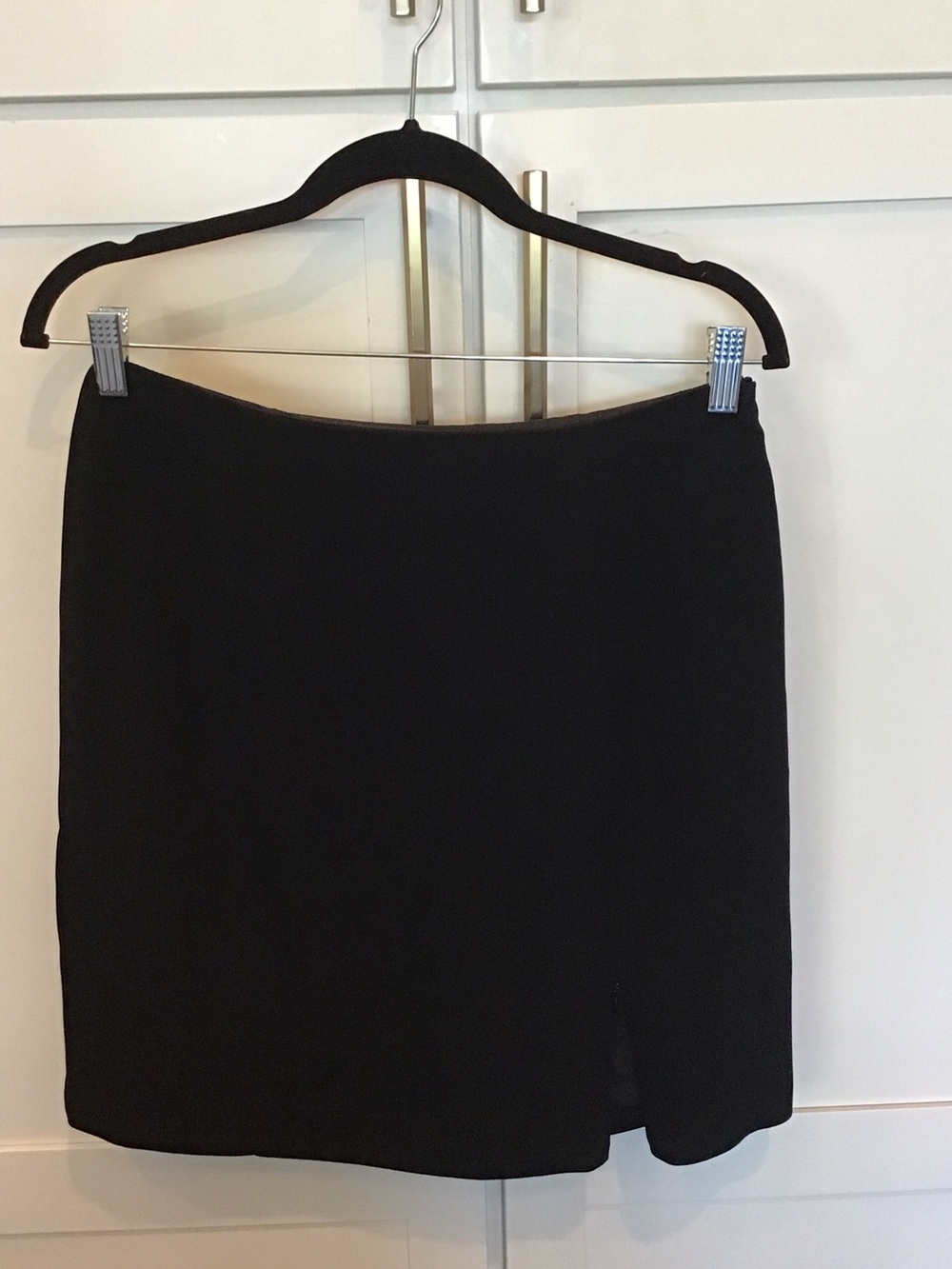 Cache Black Mini Skirt with Front Slit